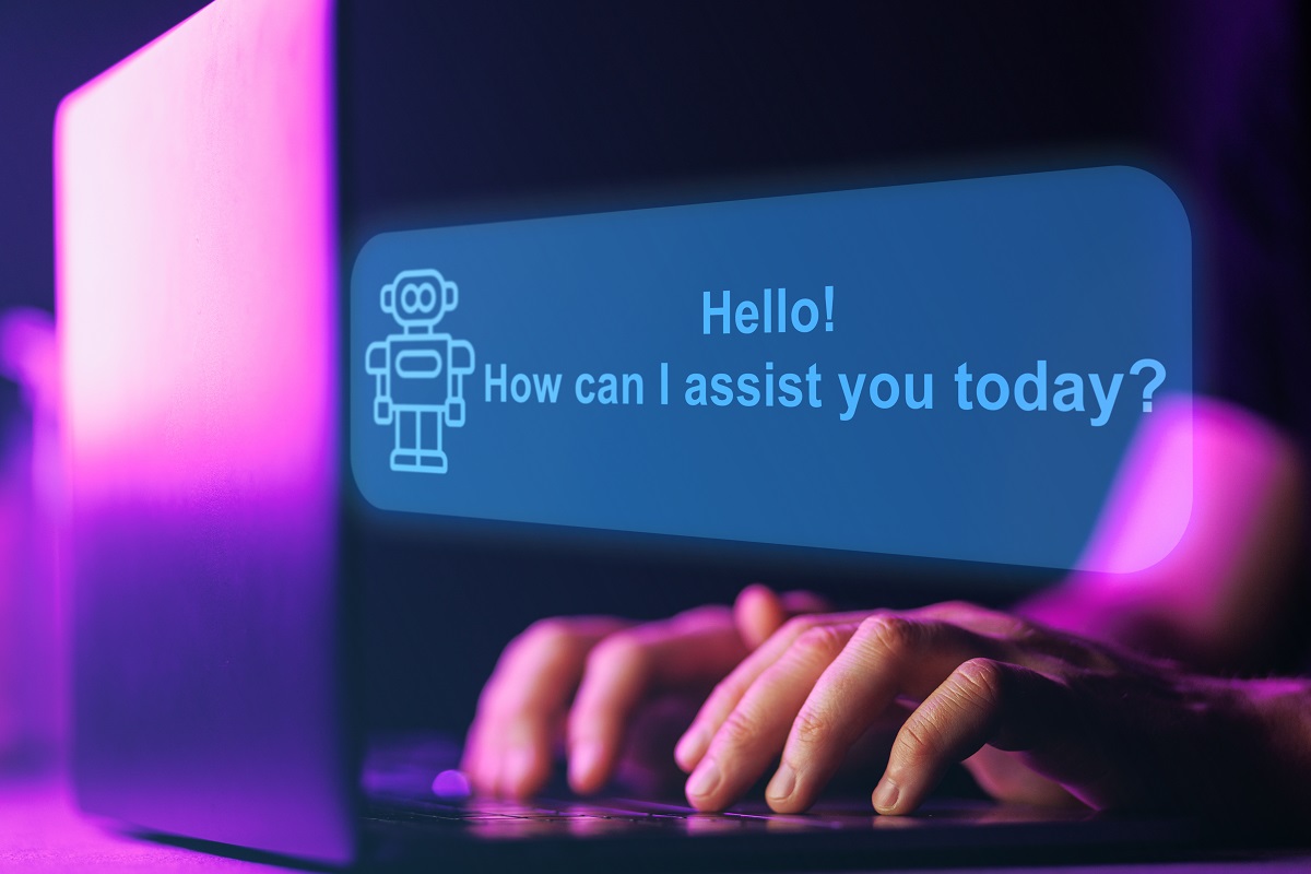 Person Chat with AI Assistant Close Up Shot of Hands and Laptop Keyboard | VAForDoctors